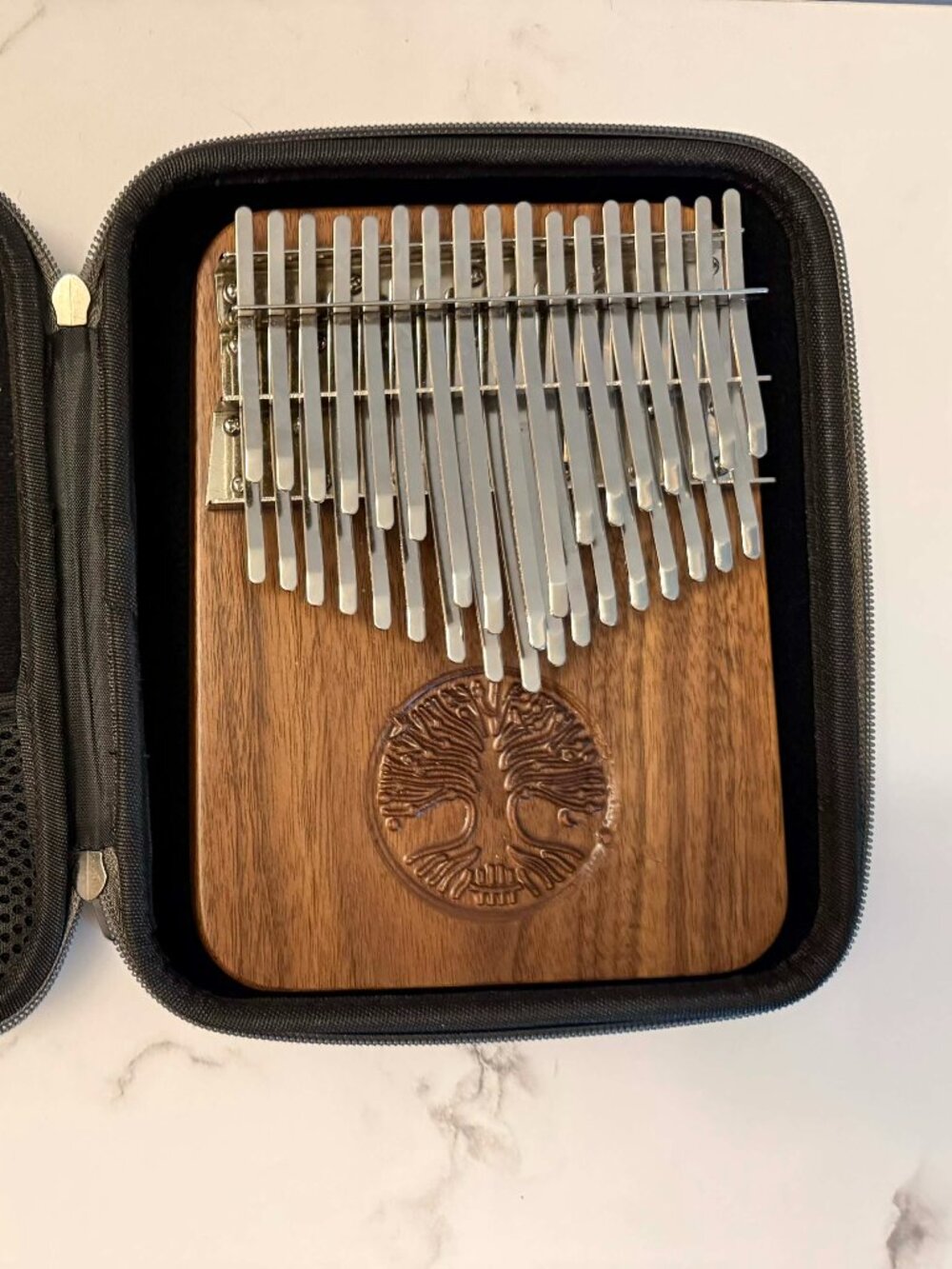 Kalimba with tuner and case, 42 keys